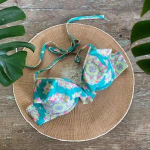 Aerie Underwire Demi Push Up with Ruffle 34B